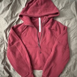 Lululemon Red Merlot Half-Zip Scuba hoodie XS/S